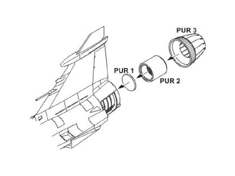JAS-39C/D Exhaust nozzle for Italeri - zdjęcie 1