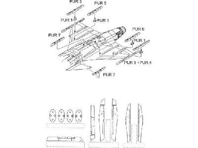 JAS-39C/D Wing and fuselage pylons for Italeri - zdjęcie 1