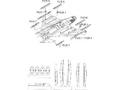 JAS-39C/D Wing and fuselage pylons for Italeri - zdjęcie 2