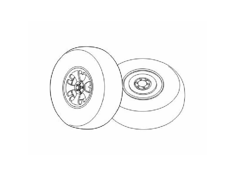 H.Hurricane Mk.I Wheels for Hasegawa - zdjęcie 1