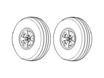 Spitfire Mk.I/II/V Wheels for Tamiya - zdjęcie 1