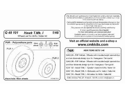 Hawk T.Mk.I - Wheels for Airfix / Italeri kit - zdjęcie 2