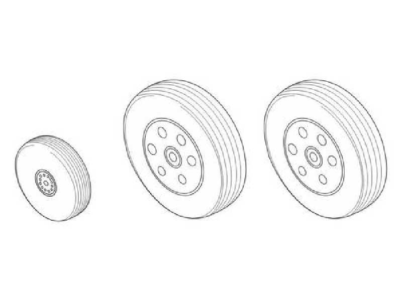 BAe Hawk 100 series - Wheels set for Airfix - zdjęcie 1