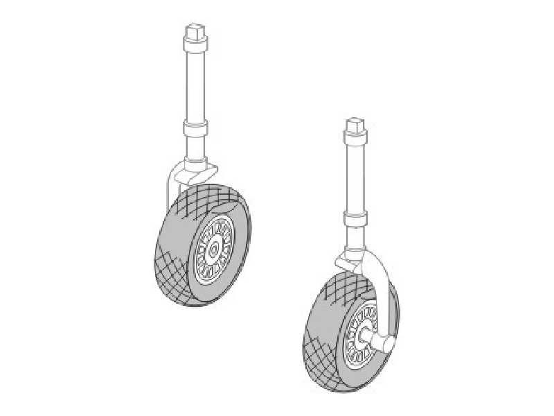 P-51D Mustang Wheels for Tam/Has - zdjęcie 1