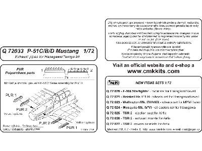 P-51C/B/D  Mustang Exhaust for Tam/Has - zdjęcie 2