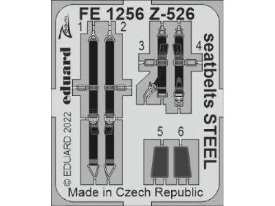 Z-526 seatbelts STEEL 1/48 - EDUARD - zdjęcie 1