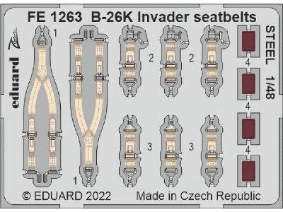 B-26K Invader seatbelts STEEL 1/48 - ICM - zdjęcie 1