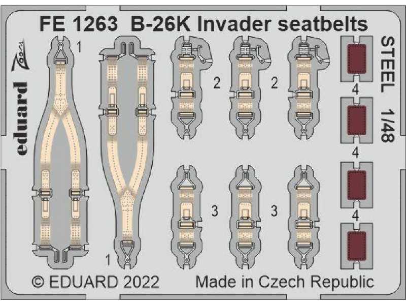 B-26K Invader seatbelts STEEL 1/48 - ICM - zdjęcie 1 B-26K Invader seatbelts STEEL 1/48 - ICM - zdjęcie 1