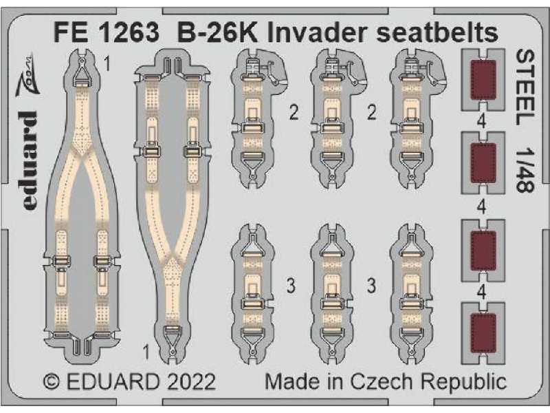 B-26K Invader seatbelts STEEL 1/48 - ICM - zdjęcie 1