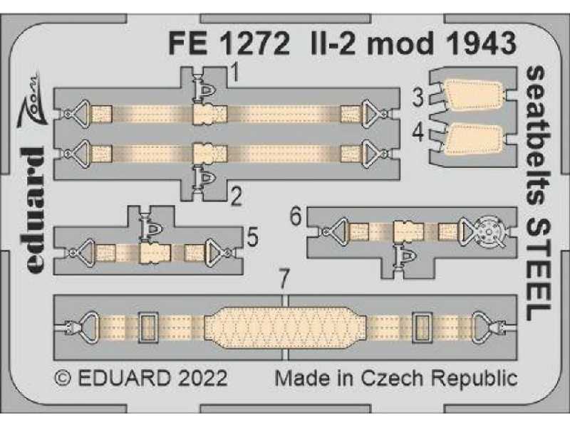 Il-2 mod.  1943 seatbelts STEEL 1/48 - ZVEZDA - zdjęcie 1