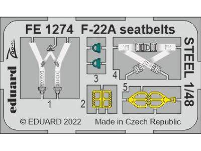 F-22A seatbelts STEEL 1/48 - I LOVE KITS - zdjęcie 1