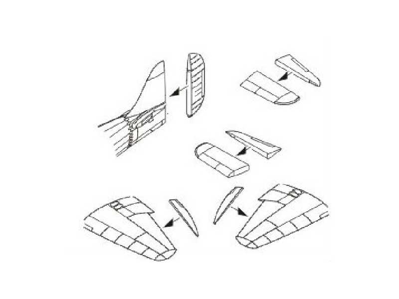 Tempest Mk.V Control Surfaces (Aca) - zdjęcie 1 Tempest Mk.V Control Surfaces (Aca) - zdjęcie 1