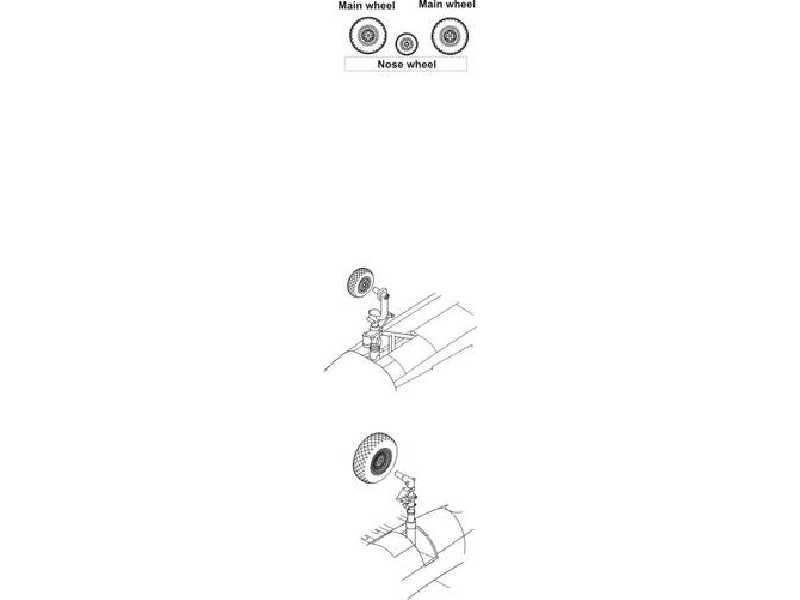 B-25 Mitchell - wheels for Hasegawa/Revell kit - zdjęcie 1