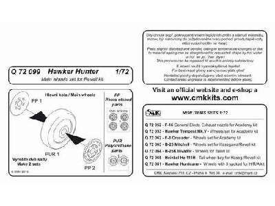 Hawker Hunter - Wheels for Revell kit - zdjęcie 1