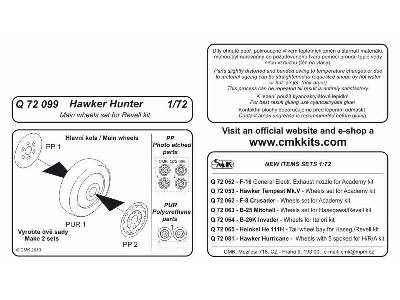 Hawker Hunter - Wheels for Revell kit - zdjęcie 2