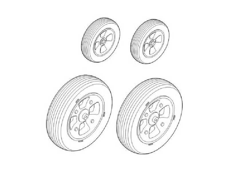 Canberra PR.9  Wheels set 1/72 for Airfix kit - zdjęcie 1