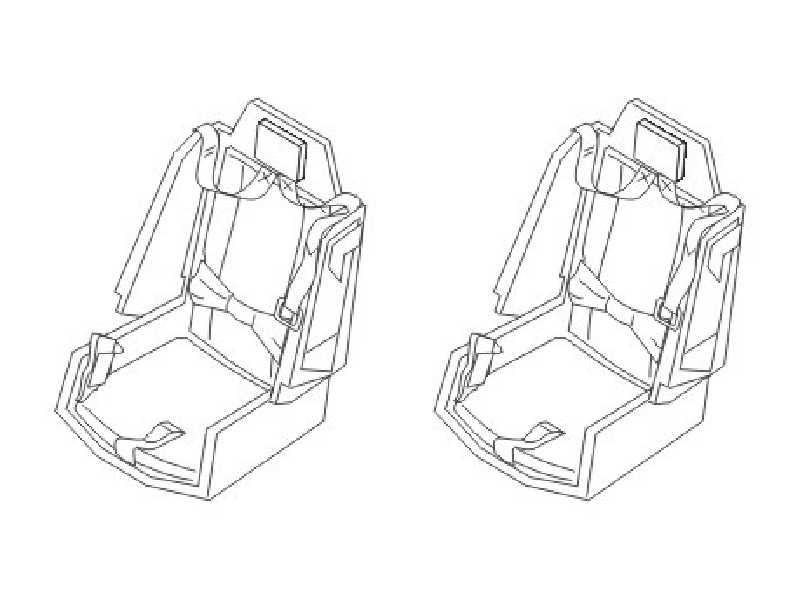 AH-64A  Seats 1/72 for Academy kit - zdjęcie 1