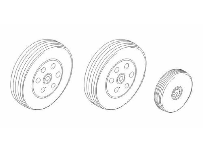 BAe Hawk 100 serie Wheels 1/72 for Airfix - zdjęcie 1 BAe Hawk 100 serie Wheels 1/72 for Airfix - zdjęcie 1