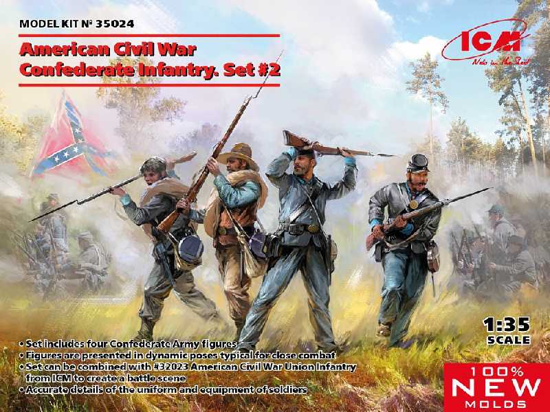 Wojna Secesyjna - piechota Konfederacji - zestaw nr 2 - zdjęcie 1 Wojna Secesyjna - piechota Konfederacji - zestaw nr 2 - zdjęcie 1