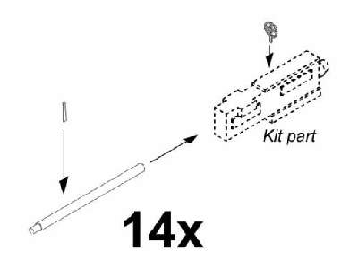 Barrels for M2 Browning 1/72 (20 pcs) - zdjęcie 1