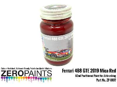 1007 - 2019 Ferrari 488 Gte (Af Corse) Mica Red Paint - zdjęcie 1