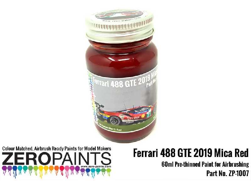 1007 - 2019 Ferrari 488 Gte (Af Corse) Mica Red Paint - zdjęcie 1