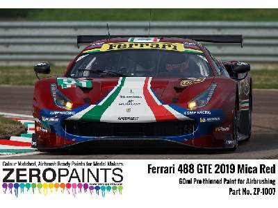 1007 - 2019 Ferrari 488 Gte (Af Corse) Mica Red Paint - zdjęcie 3