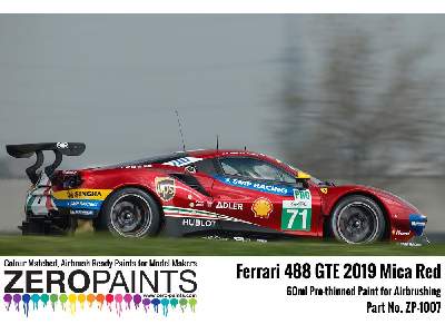 1007 - 2019 Ferrari 488 Gte (Af Corse) Mica Red Paint - zdjęcie 4