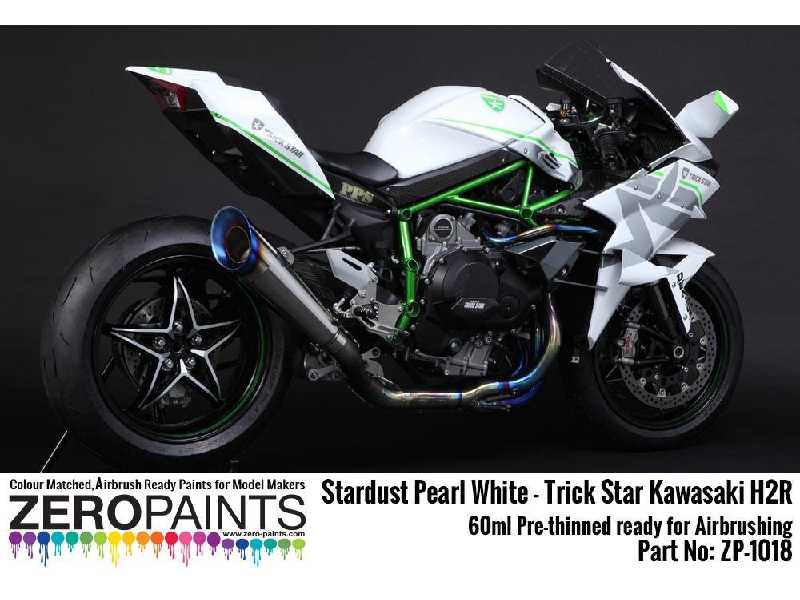 1018 - Trick Star Kawasaki H2r Stardust Pearl White Paint - zdjęcie 1 1018 - Trick Star Kawasaki H2r Stardust Pearl White Paint - zdjęcie 1