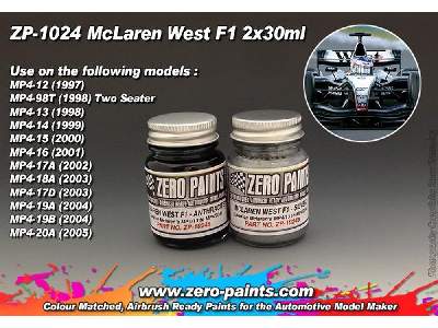 1024 - Mclaren West F1 (Mp4/13 To Mp4/20a) Paints - zdjęcie 3