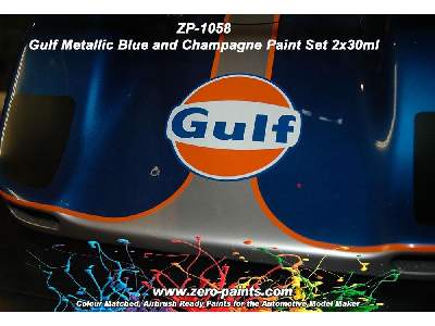 1058 Gulf Metallic Blue And Champagne Paint Set - zdjęcie 1