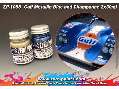 1058 Gulf Metallic Blue And Champagne Paint Set - zdjęcie 4