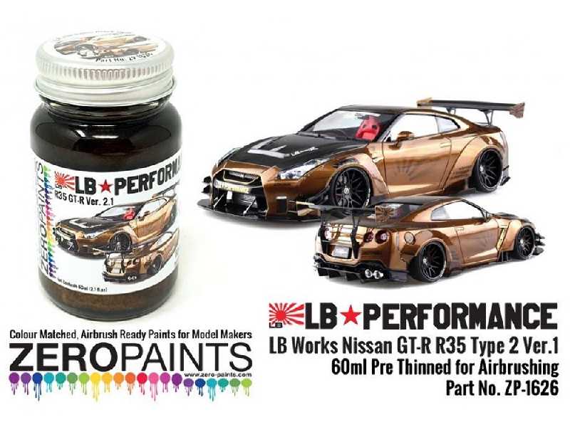 1626 Black Gold Paint For Lb Works Nissan Gt-r R35 Type 2 Ver.1 - zdjęcie 1