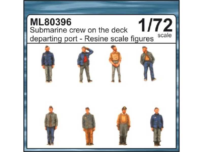 Submarine crew on the deck departing port - zdjęcie 1