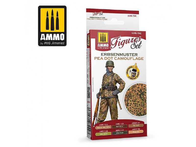 A.Mig 7042 Erbsenmuster Pea Dot Camouflage Figures Set - zdjęcie 1