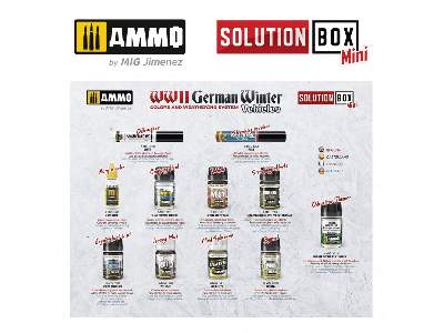A.Mig 7901 Solution Box Mini - How To Paint Wwii German Winter Vehicles - zdjęcie 4