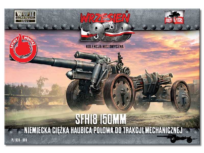 Niemiecka ciężka haubica polowa 150 mm sFH 18 do trakcji mechanicznej - zdjęcie 1 Niemiecka ciężka haubica polowa 150 mm sFH 18 do trakcji mechanicznej - zdjęcie 1