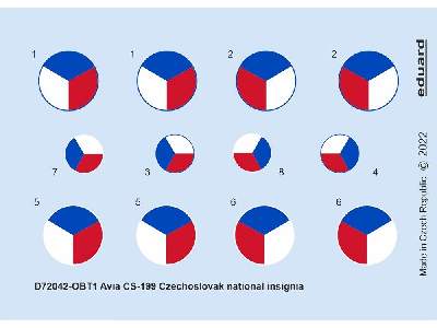 CS-199 Czechoslovak national insignia 1/72 - EDUARD - zdjęcie 1