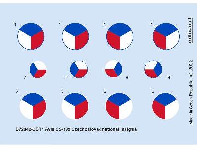 CS-199 Czechoslovak national insignia 1/72 - EDUARD - zdjęcie 1