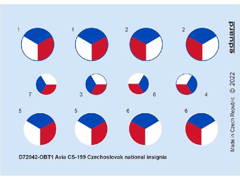 CS-199 Czechoslovak national insignia 1/72 - EDUARD - zdjęcie 1