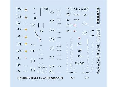 CS-199 stencils 1/72 - EDUARD - zdjęcie 1