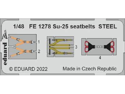 Su-25 seatbelts STEEL 1/48 - ZVEZDA - zdjęcie 1