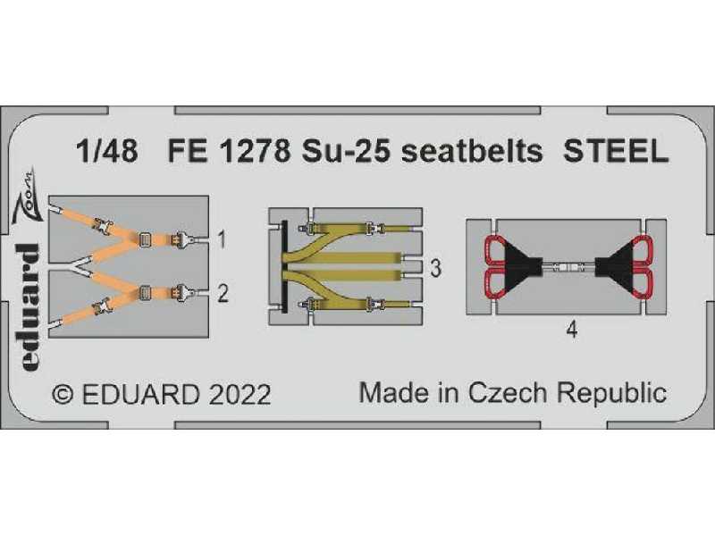 Su-25 seatbelts STEEL 1/48 - ZVEZDA - zdjęcie 1