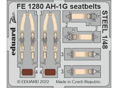 AH-1G seatbelts STEEL 1/48 - SPECIAL HOBBY - zdjęcie 1