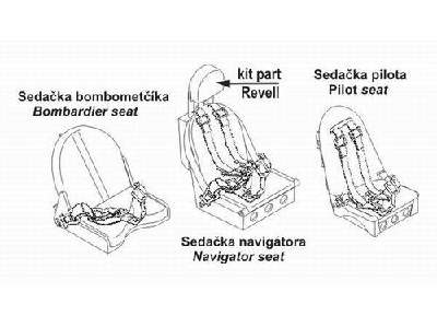 Junkers Ju 88A  Seats for Revell kit - zdjęcie 1