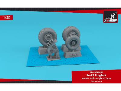 Sukhoj Su-25 Frogfoot Wheels W/ Weighted Tires & Mudguard - zdjęcie 1