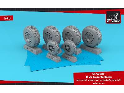 B-29 Superfortress Late Production Wheels W/ Weighted Tyres (Gs) - zdjęcie 1