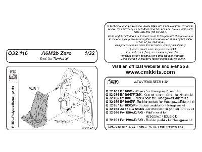 A6M2b Zero  Seat 1/32 for Tamiya kit - zdjęcie 2