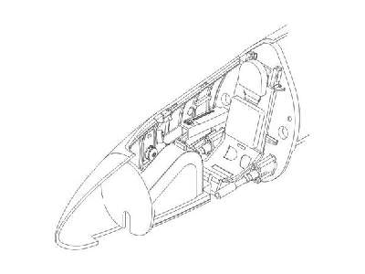 He 162A  Rear cockpit bulkhead including seat 1/32 for Revell ki - zdjęcie 1