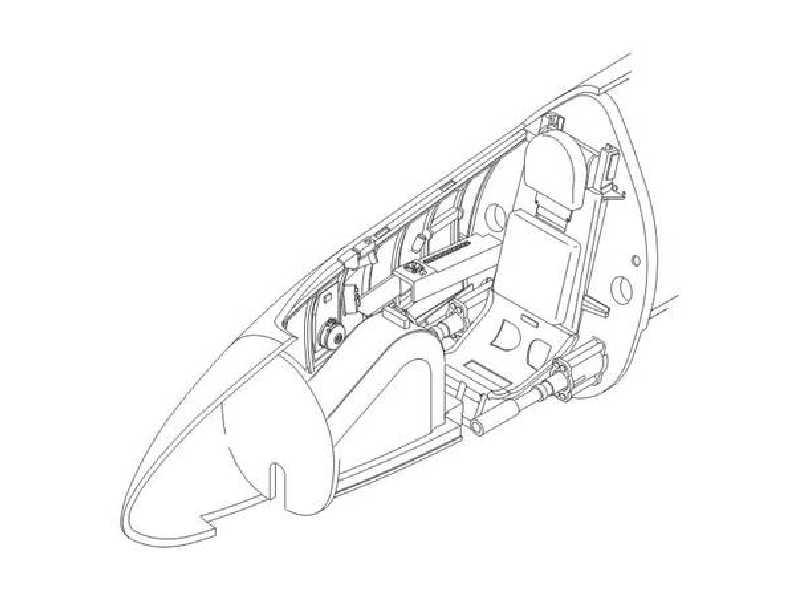 He 162A  Rear cockpit bulkhead including seat 1/32 for Revell ki - zdjęcie 1